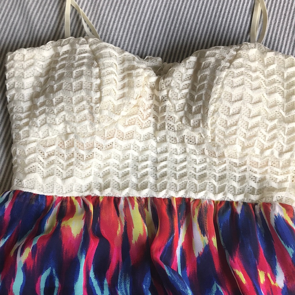 Beachy, floral dress.